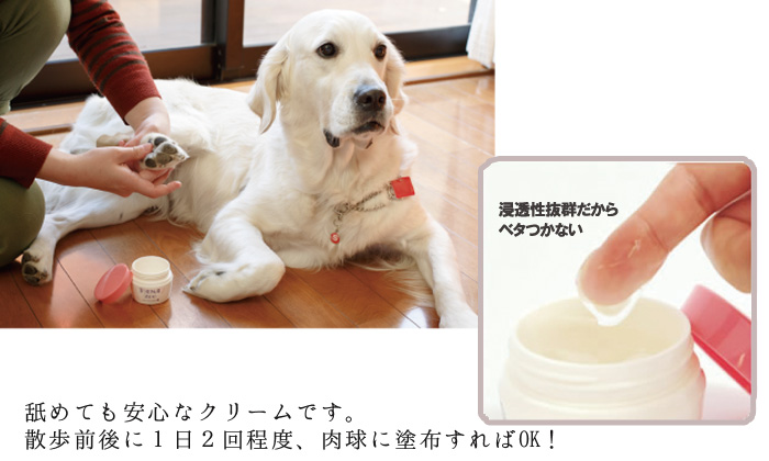 肉球ひび割れ防止 パウケアなめらかクリーム