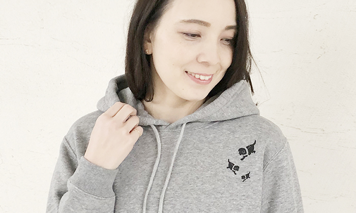 左正面肩近くのプリントアップ