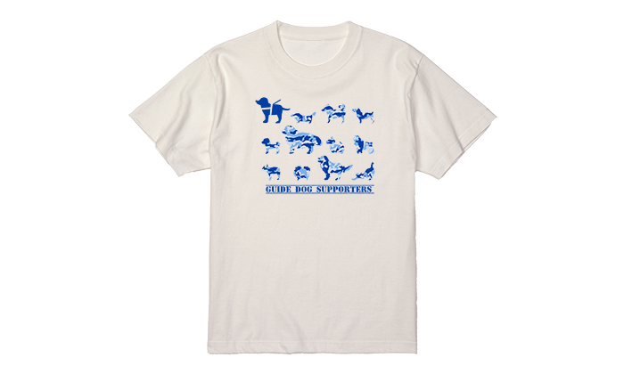 バニラホワイトカラーTシャツの写真