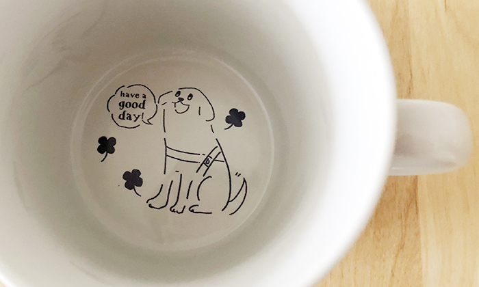 内底に盲導犬イラスト