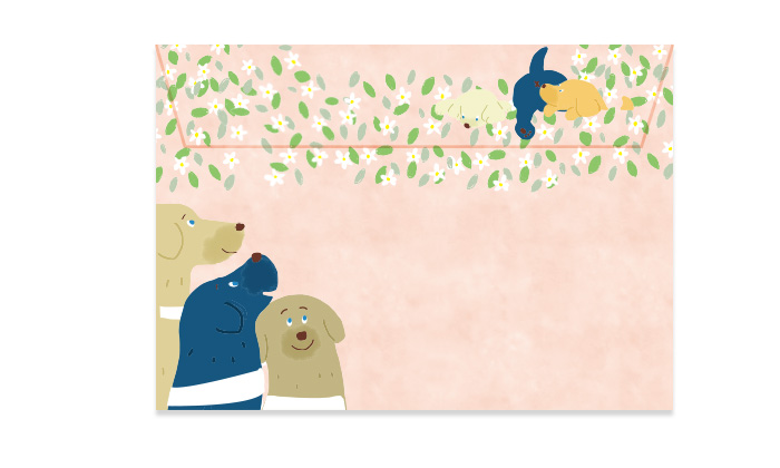 盲導犬が描かれた部分