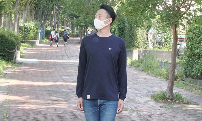 男性モデルの着用写真