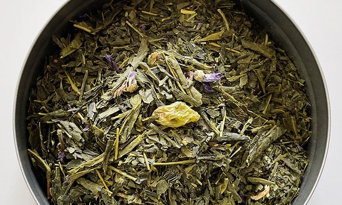 緑茶の茶葉写真