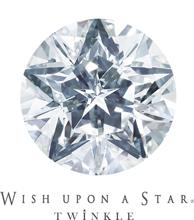 組み込まれた星をイメージしたダイアモンドのような輝きの宝石部分の写真