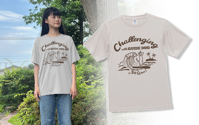 フロストグレーグレーのTシャツを女性が着用している写真