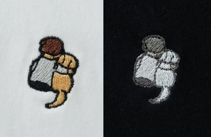 刺繍部分の拡大写真