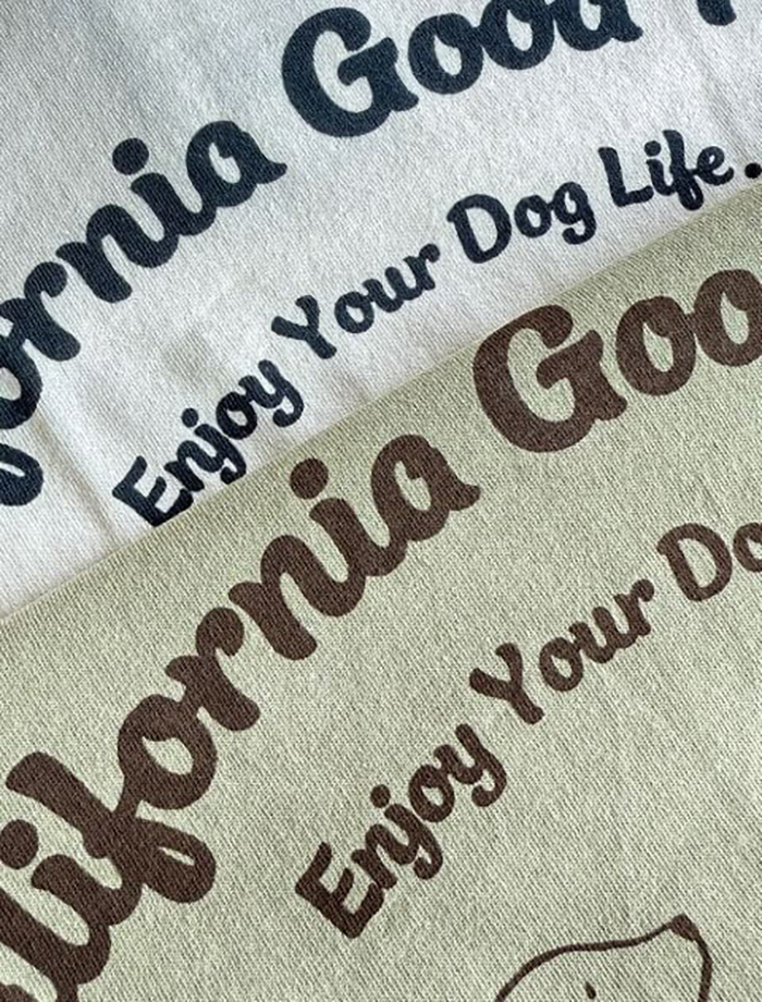 二枚のカラーのロンTが重なっている写真