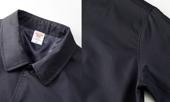 襟元と袖付け部分の写真