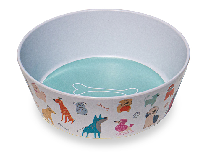 カラフルドッグは可愛らしい犬たちがちりばめられている