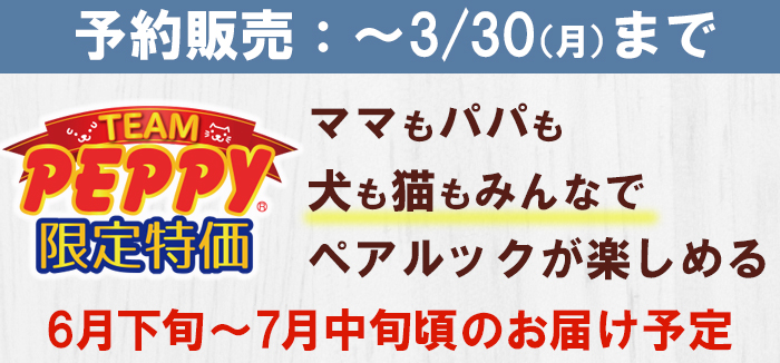 予約販売商品１月17日～３月30日まで受け付け。6月下旬から７月ごろにお届け予定です