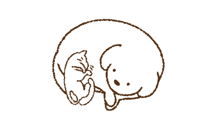 巾着にプリントされたイラスト