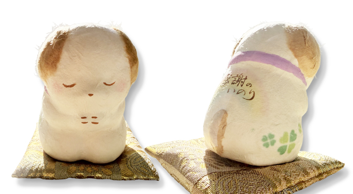 犬　たれ耳の正面と背中側の写真