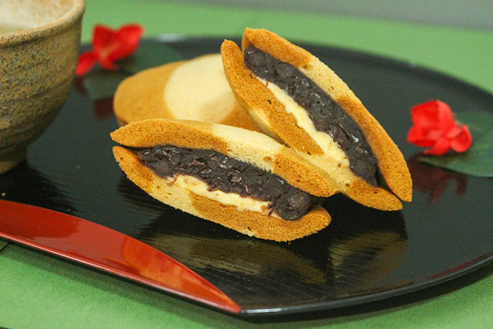 どら焼きの断面の写真